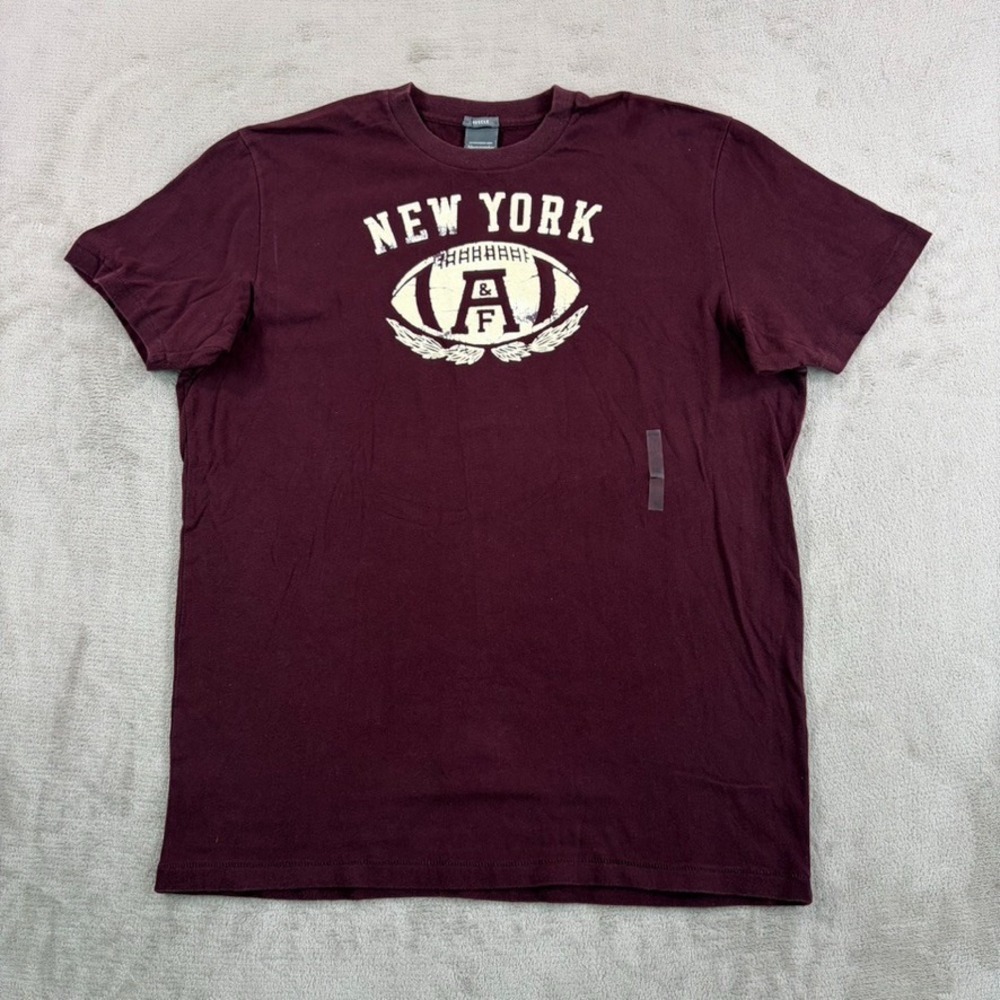 Vintage Y2K Abercrombie & Fitch Muscle Fit T-Shirt New York Football Men 2XL